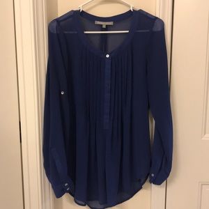 Daniel Rainn Sheer Tab Sleeve Blouse with Tank